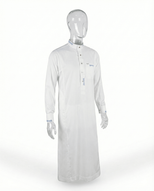 Qamis Signature Blanc Céleste