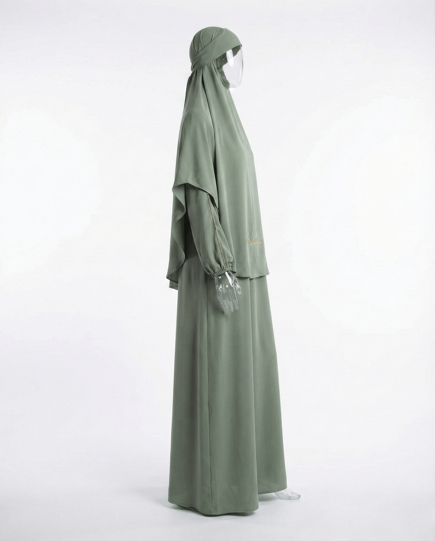 Jilbab Premium Astraha-2 Pièces – Vert Sauge