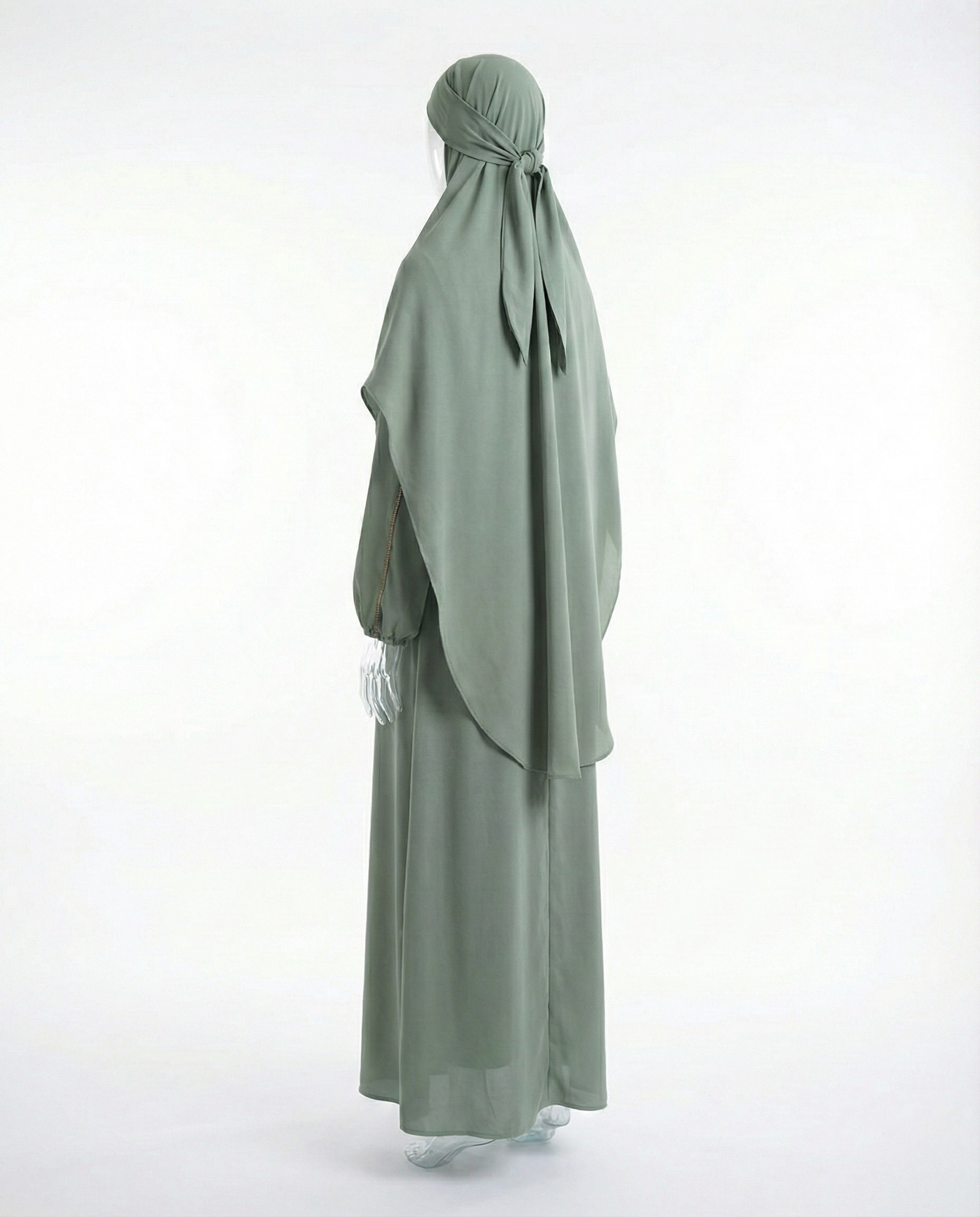 Jilbab Premium Astraha-2 Pièces – Vert Sauge