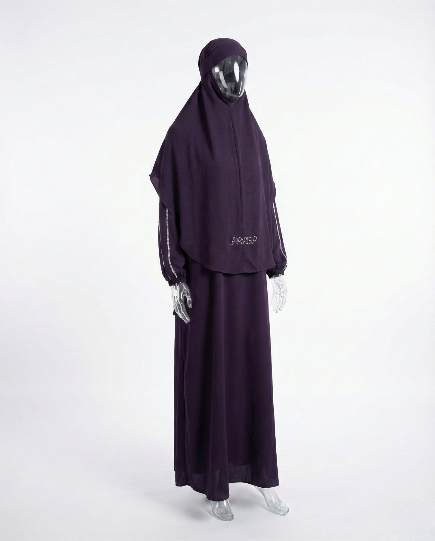 Jilbab Premium 2 Pièces – Violet Prune