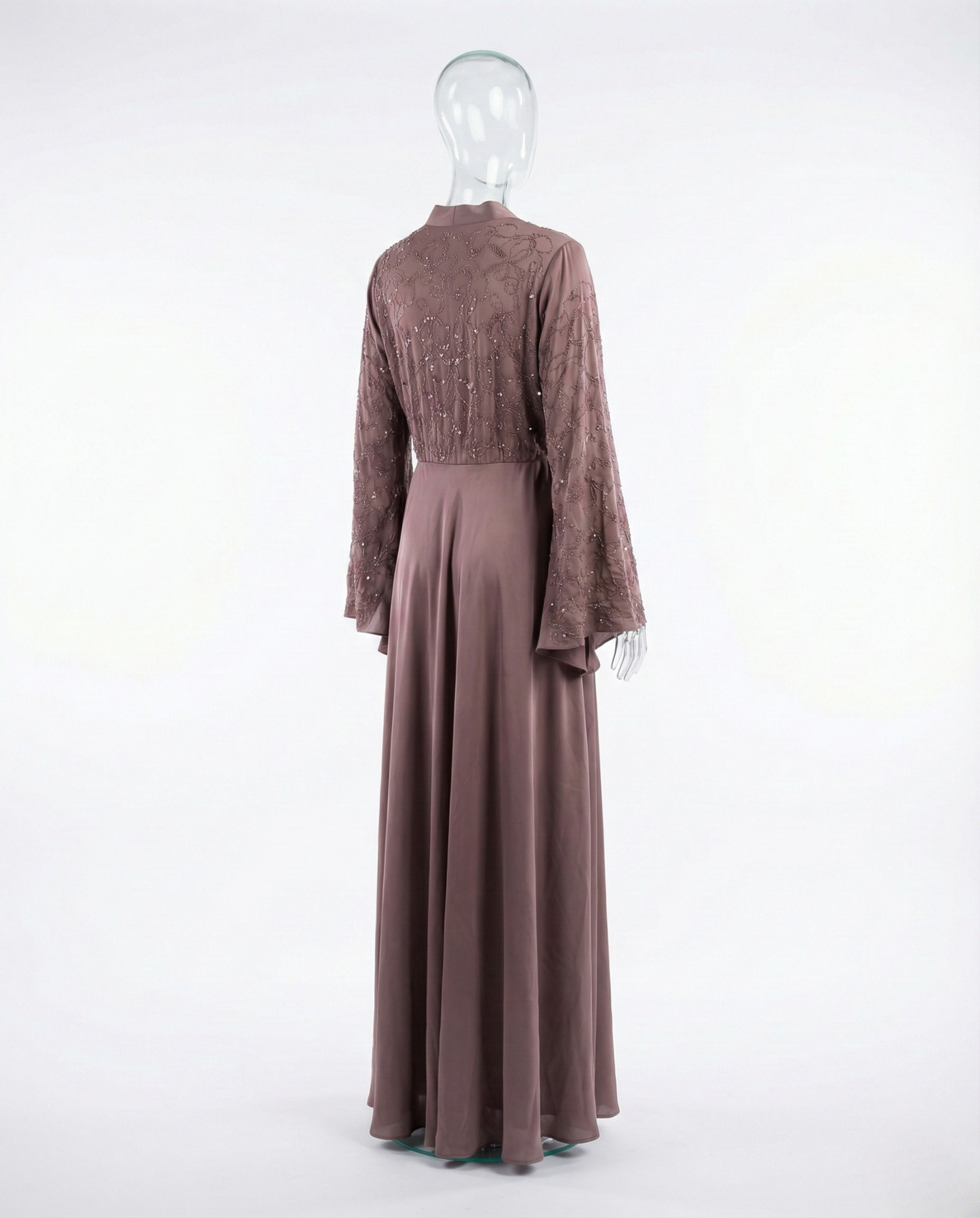 Abaya de luxe avec Perles – Rose Taupe