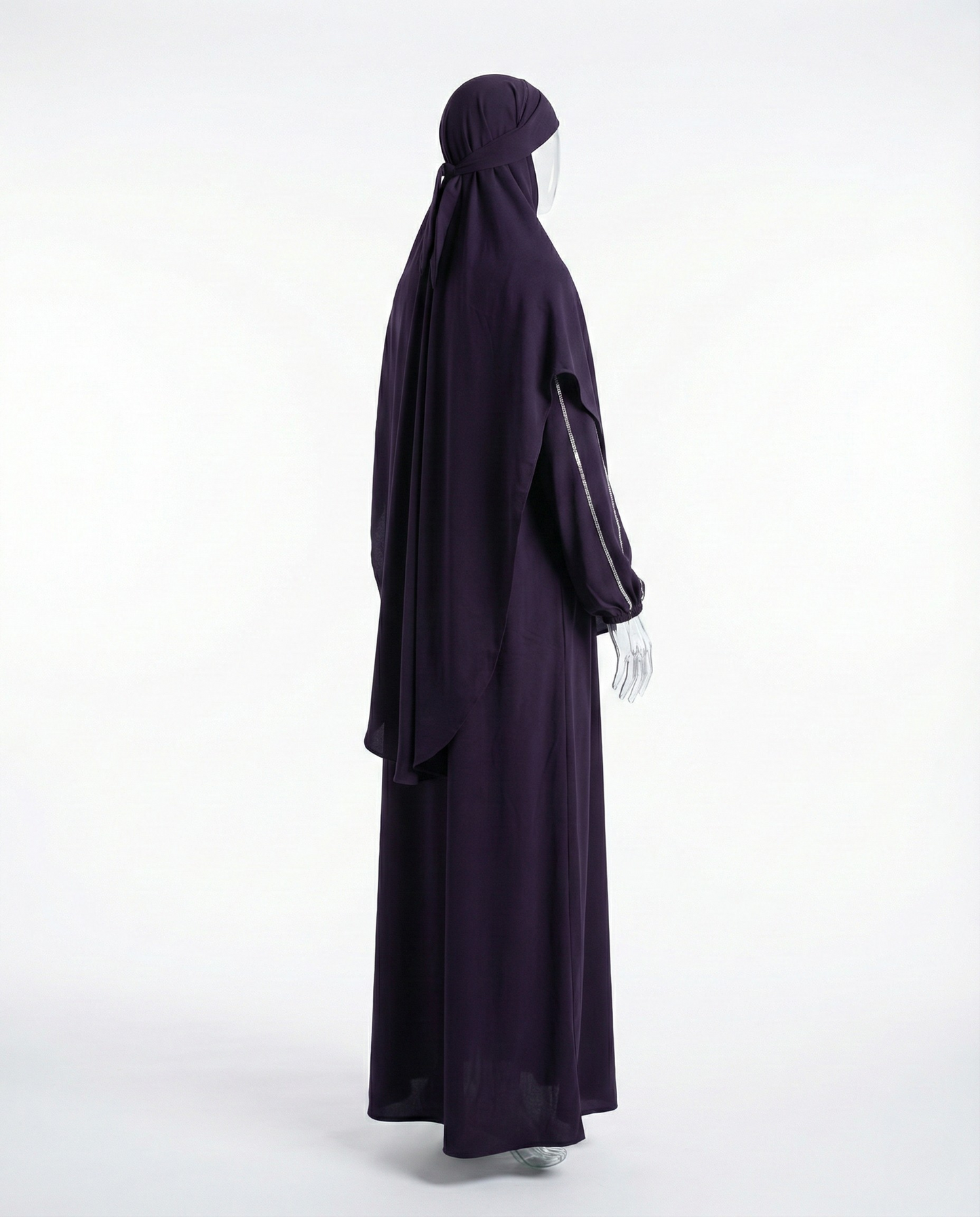 Jilbab Premium 2 Pièces – Violet Prune