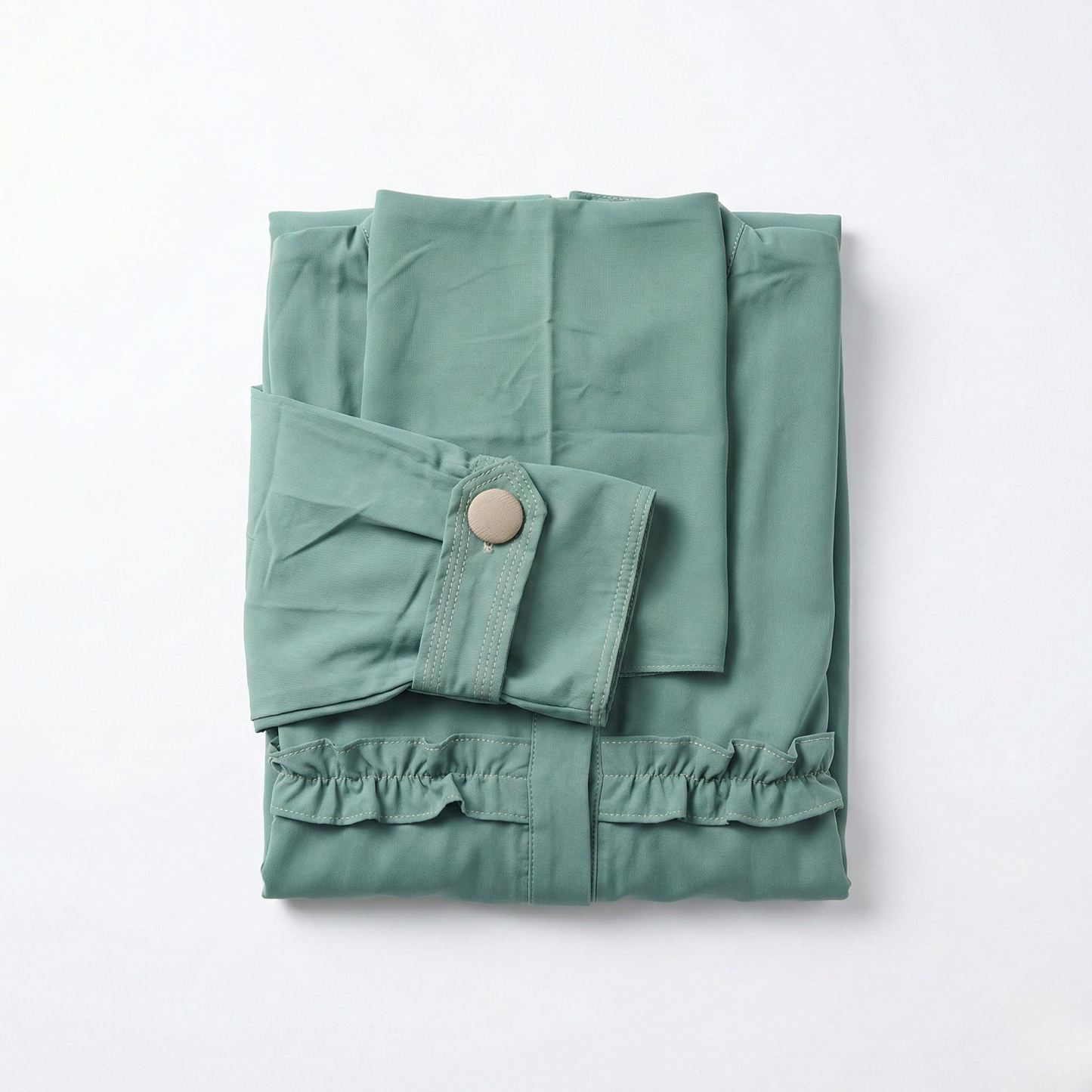 Abaya Premium Volants – Vert Sauge