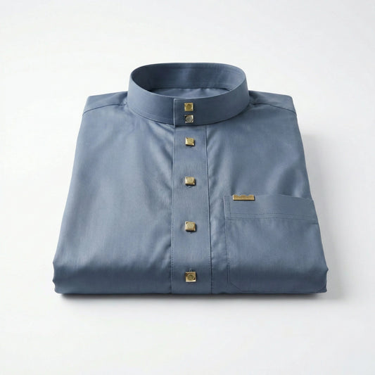 Qamis Signature Bleu Acier